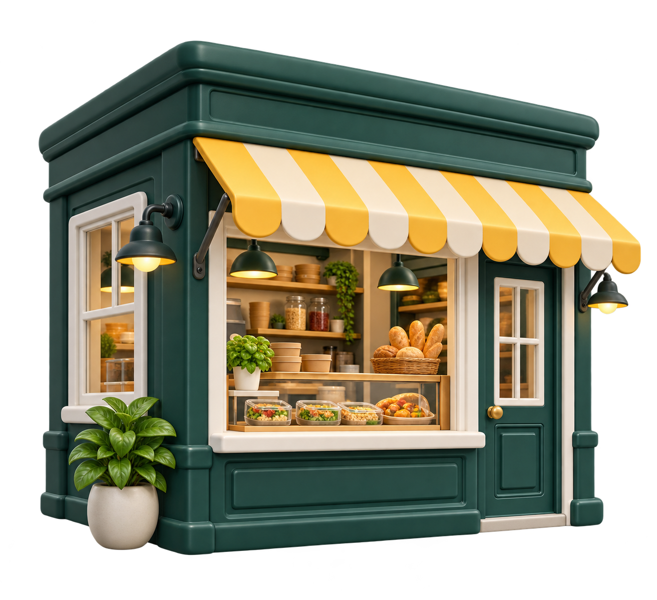 Tienda gastronómica, icono 3D